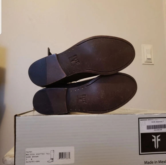 Frye 7 melissa knot tall leather boots brown - Picture 6 of 6